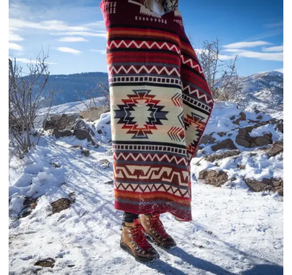 Andean Alpaca Wool Blanket - Galapagos Design by Alpaca Threadz - Image 4