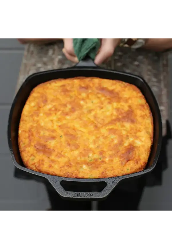 Lodge 10.5 Inch Square Cast Iron Skillet - Pre-Seasoned & Durable - Image 4