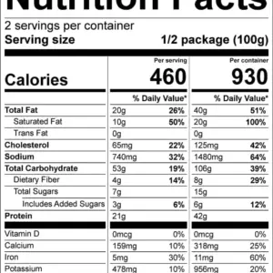 Backpacking Bison Meal Dehydrated Backcountry Food