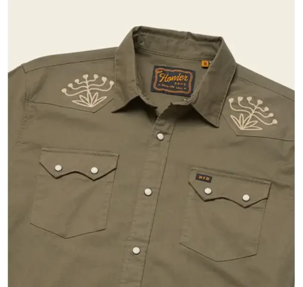 Howler Brothers Men's Tropical Snap Shirt: Waxing Culebra - Image 4