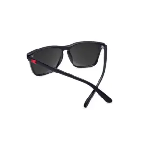 Knockaround Fast Lanes Sunglasses Matte Black Frame Red Sunset Lenses