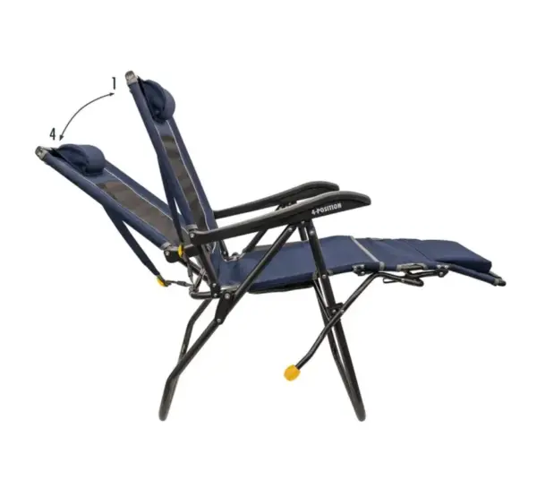 GCI Outdoor Legz Up Reclining Camp Chair with Footrest - Image 4