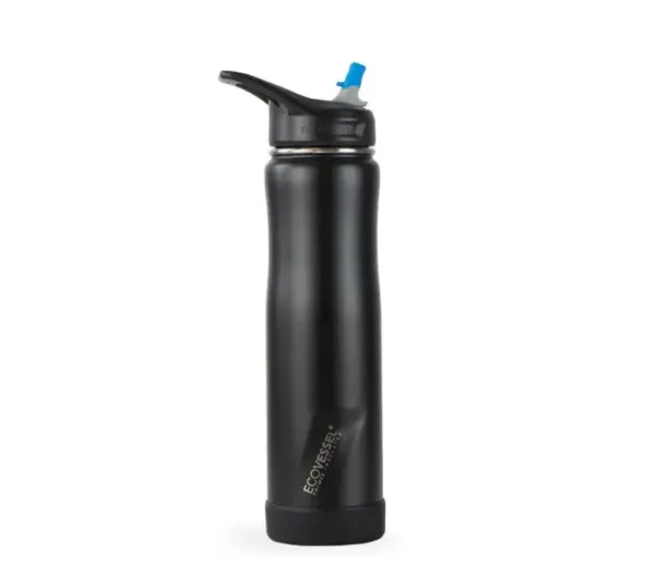 EcoVessel Summit 24oz Stainless Steel Water Bottle with Insulated Straw - Image 4