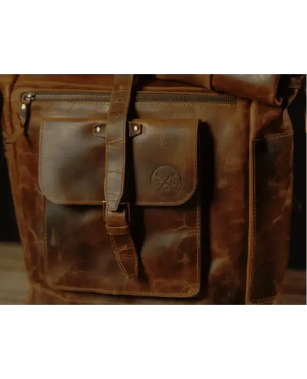 Buffalo Leather Roosevelt Backpack Vintage Gentlemen - Image 4