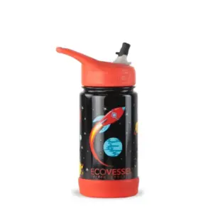 EcoVessel Kids Insulated Water Bottle with Straw, 12 oz