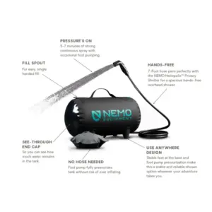Portable Solar Camping Shower Nemo Helio