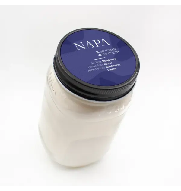 Soy Candle with Napa Valley Scent by NESW WAX CO - Image 4