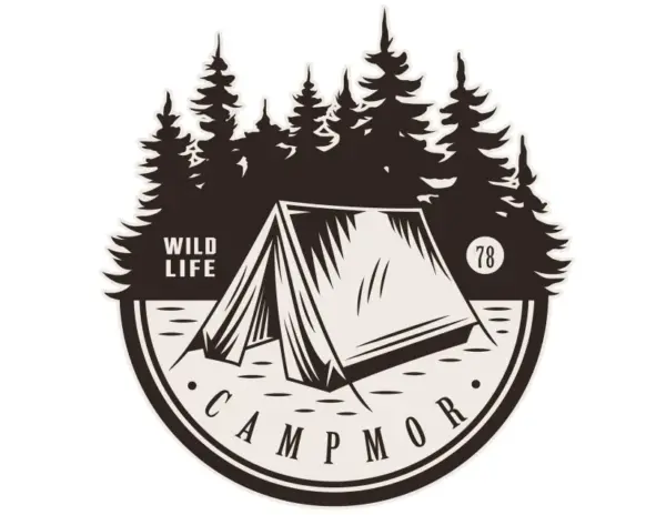 Campmor Vintage Tent 1978 Graphic T-Shirt - Image 4