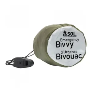 SOL Emergency Bivvy with Survival Whistle - Lightweight & Compact