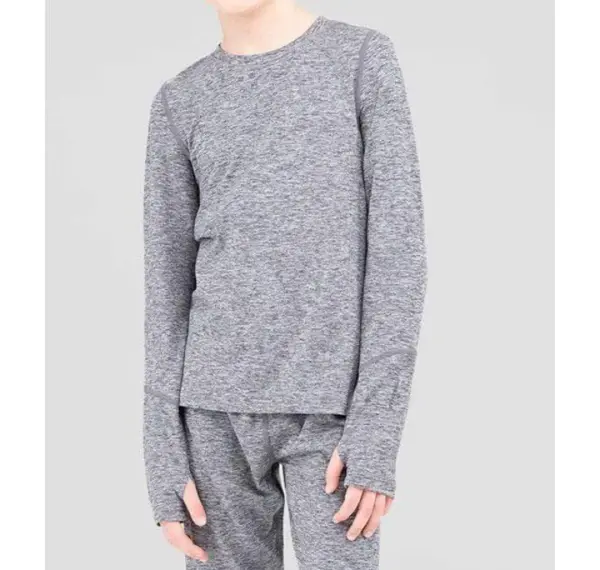 Terramar Youth Midweight Thermal Long Sleeve Crewneck Shirt