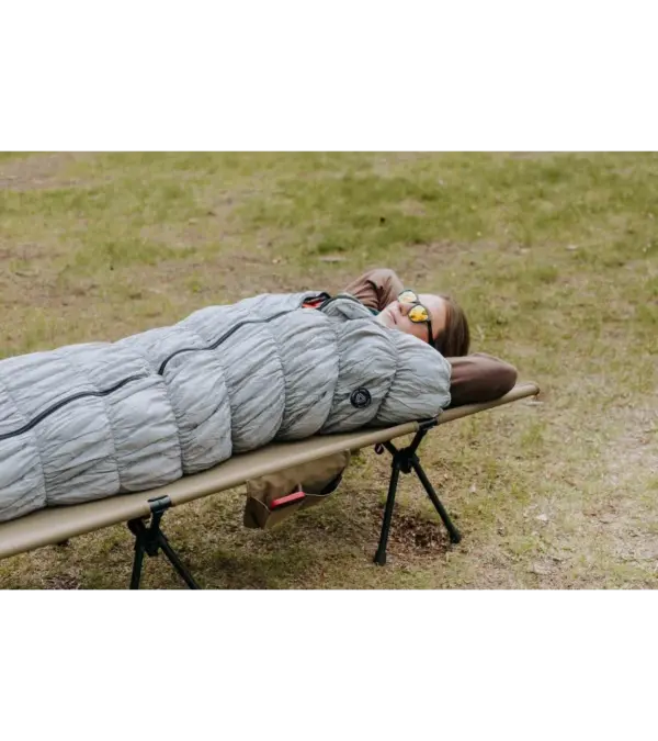 YATTA Goose Down Sleeping Bag - Grey, Lightweight & Warm - Image 5