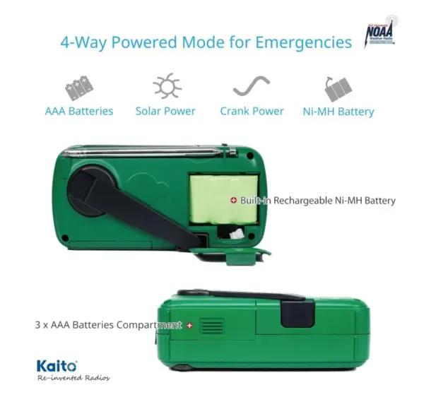 Kaito Voyager V2 Emergency Radio with NOAA Weather Alerts - Image 5