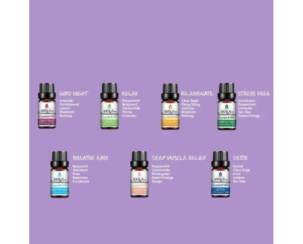 100% Pure Essential Oils 14-Pack Aromatherapy Set Pursonic - Image 5