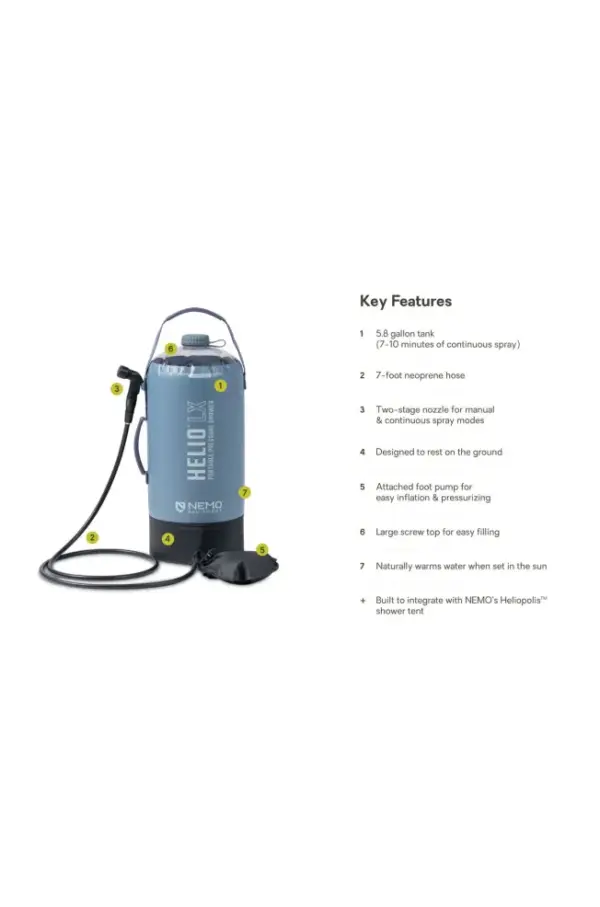 Nemo Helio LX Portable Camp Shower High Pressure - Image 5