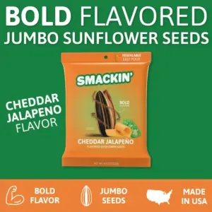 Smackin' Jalapeño Cheddar Flavored Sunflower Seeds