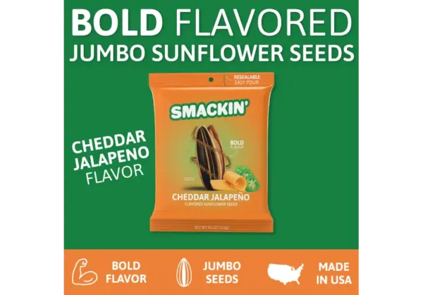 Smackin' Jalapeño Cheddar Flavored Sunflower Seeds