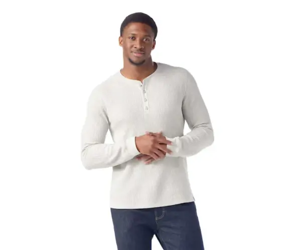 Smartwool Merino Men's Waffle Henley Thermal Base Layer - Image 5