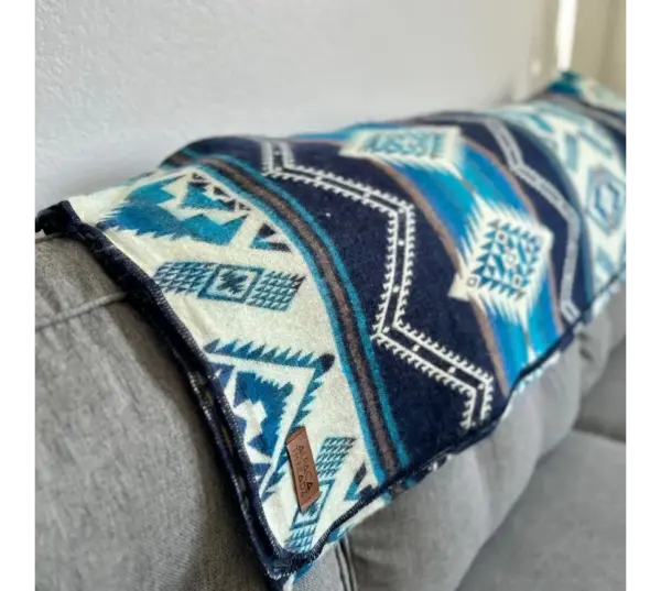 Alpaca Wool Blanket Cobalt Blue - Andean Handmade by Alpaca Threadz - Image 5
