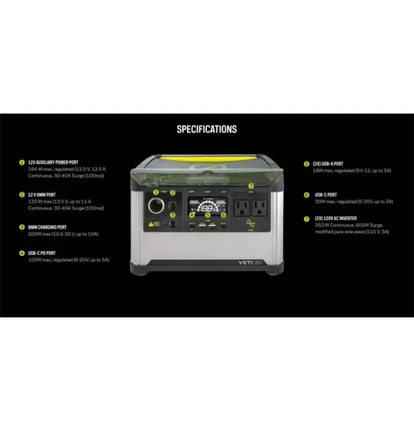 Goal Zero YETI 300 Portable Power Station - 120V AC - Image 5