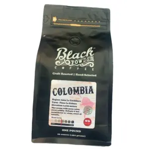 Colombian Natural Medium Roast Coffee - Black Powder